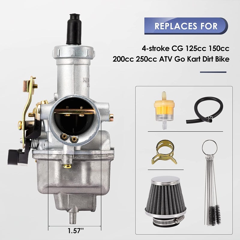 Tang PZ27 Carburetor fits for 4-stroke CG 125cc 150cc 200cc 250cc ATV Go Kart Dirt Bike,Compatible with Taotao Sunl Buyang Coolsport Lifan Kazuma 27mm Carb - Image 2